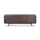 Bohne Sideboard featuring a dark elm veneer and smooth curved edges – a modern furniture piece ideal for stylish interiors.